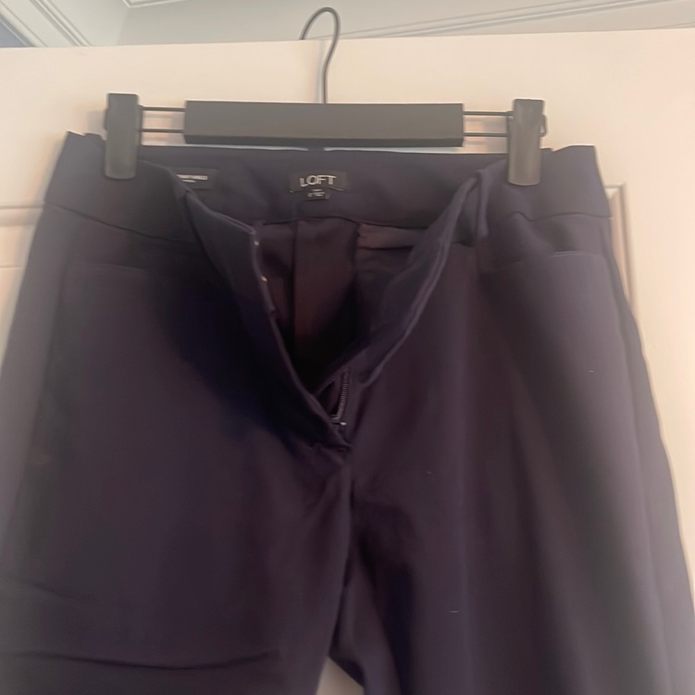 Navy Blue loft skinny ankle pants - navy blue